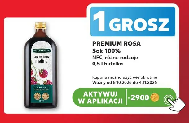 Sok NFC Premium Rosa 100% promocja w Kaufland