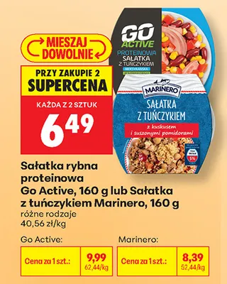 Sałatka rybna proteinowa Go Active promocja w Biedronka