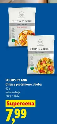 Chipsy proteinowe z bobu Foods by Ann Olives & Sweet Herbs promocja w Lidl