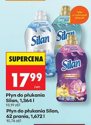 Płyn do płukania Silan 62 prania promocja w Biedronka