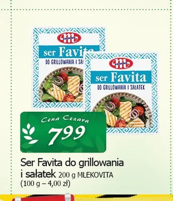 Ser Favita do grillowania i sałatek Mlekovita promocja w CEZAR Delikatesy