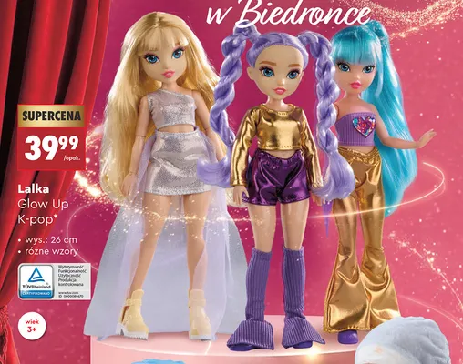 Lalka Glow Up K-pop EleFun promocja w Biedronka
