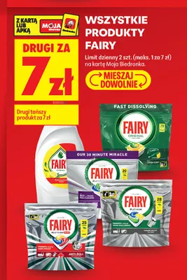 Kapsułki do zmywarki Platinum Plus Fairy promocja w Biedronka
