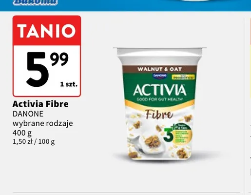 Jogurt Activia Fibre promocja w Intermarche