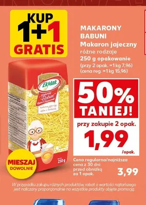 Makaron jajeczny nitka EkMak Makaron Babuni promocja w Kaufland