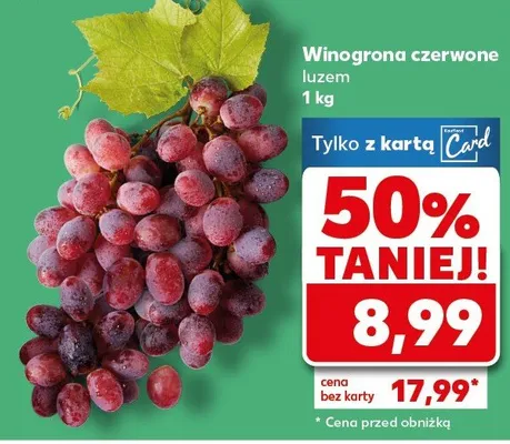 Winogrona czerwone luzem promocja w Kaufland