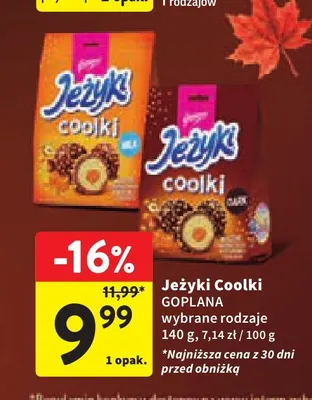 Ciastka Jeżyki Coolki Goplana promocja w Intermarche