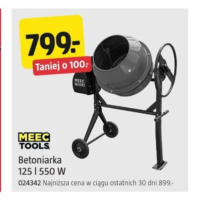 Betoniarka MEEC TOOLS promocja w Jula