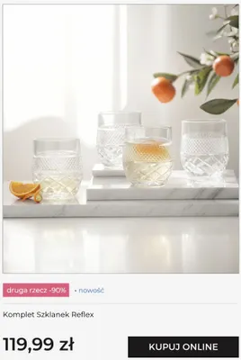 Komplet szklanek Reflex home & you promocja w home&you