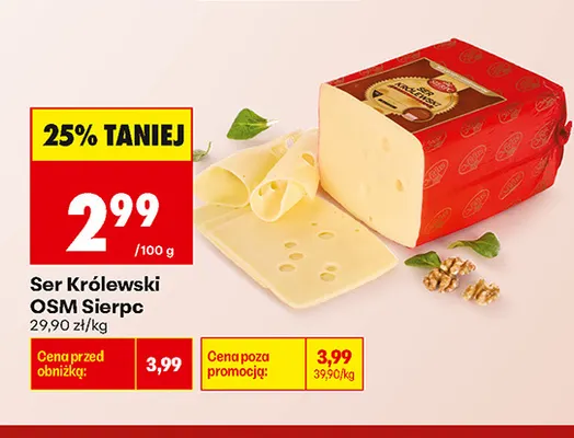 Ser Królewski OSM Sierpc promocja w Biedronka