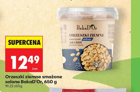 Orzeszki ziemne smażone solone BakaD'Or promocja w Biedronka