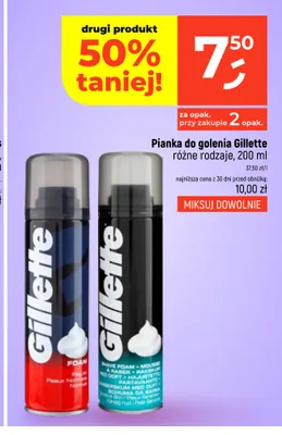 Pianka do golenia Gillette Sensitive promocja w Dealz