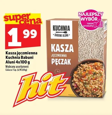 Kasza jęczmienna pęczak Kuchnia Babuni Aluni 4-pak promocja w TOPAZ