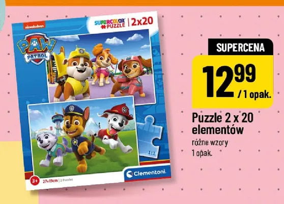 Puzzle 2x20 elementów Clementoni promocja w POLOmarket