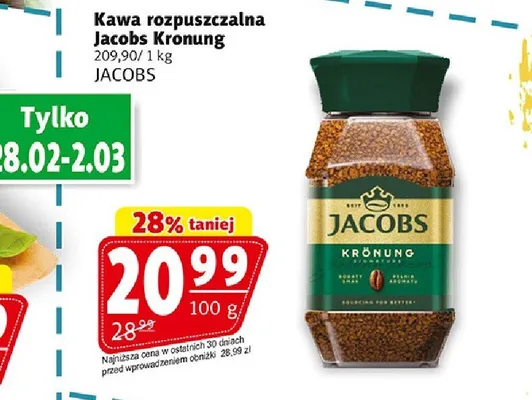 Kawa rozpuszczalna Kronung promocja w Prim Market