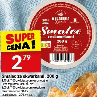 Smalec ze skwarkami, 200 g promocja w Twój Market