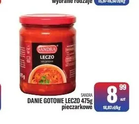 Danie gotowe leczo pieczarkowe Sandra promocja w Tomi Markt