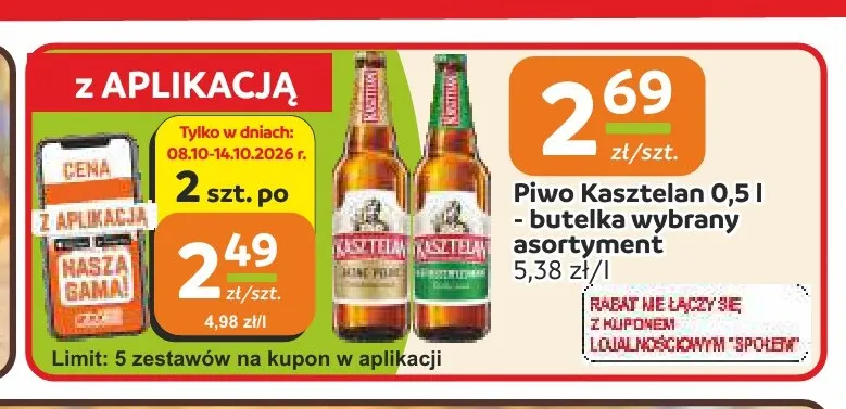 Piwo Kasztelan promocja w Społem Częstochowa