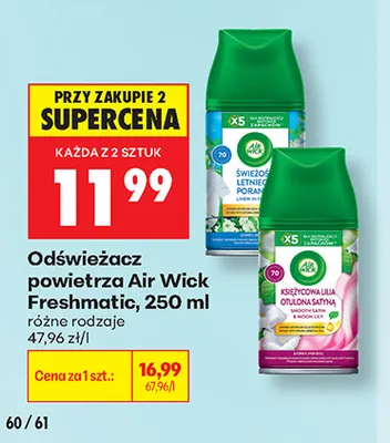 Odświeżacz powietrza Air Wick Freshmatic promocja w Biedronka
