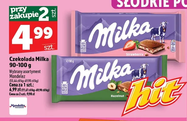 Czekolada Milka Strawberry promocja w TOPAZ