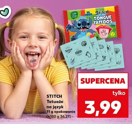 Tatuaże na język STITCH promocja w Kaufland