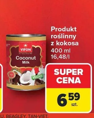 Produkt roślinny z kokosa Vifon promocja w Carrefour