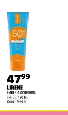 Emulsja ochronna SPF 50 Lirene promocja w Drogerie Natura