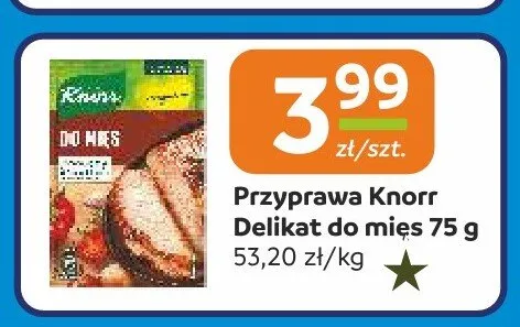 Przyprawa Knorr Delikat do mięs 75g promocja w Społem Częstochowa