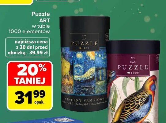Puzzle Art w tubie 1000 elementów Interdruk promocja w Carrefour