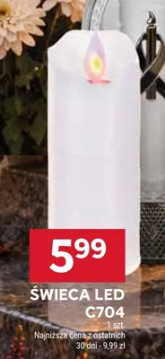 Świeca LED C704 promocja w Stokrotka