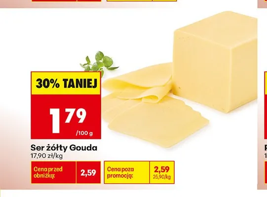 Ser żółty Gouda promocja w Biedronka