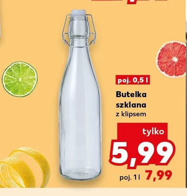 Butelka szklana z klipsem 0,5 l promocja w Kaufland
