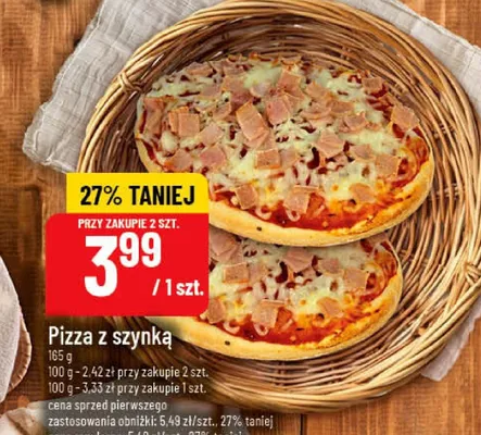 Pizza z szynką promocja w POLOmarket