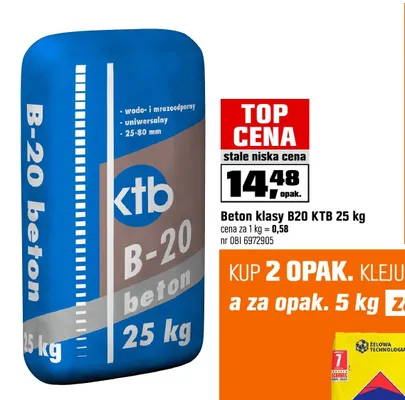 Beton klasy B20 KTB promocja w OBI