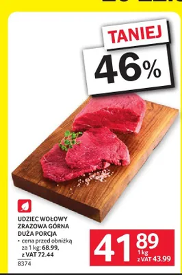 Udziec wołowy zrazowa górna duża porcja Selgros promocja w Selgros