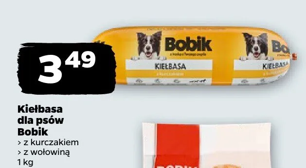 Kiełbasa dla psów Bobik z kurczakiem promocja w Netto