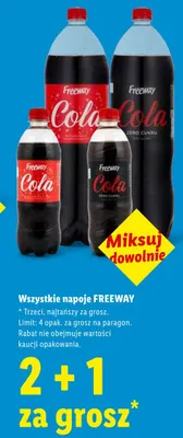 Napój FREEWAY Cola Zero Cukru promocja w Lidl