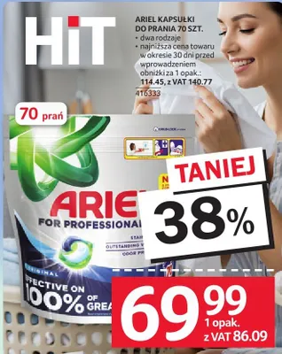 Proszek do prania ARIEL KAPSUŁKI 70 SZT. promocja w Selgros