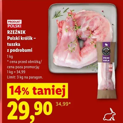 Tuszka z królika z podrobami Rzeźnik promocja w Lidl