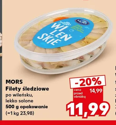 Filety śledziowe po wileńsku lekko solone Mors promocja w Kaufland