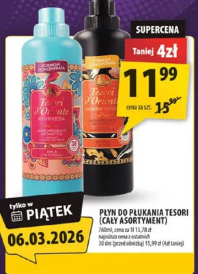 Płyn do płukania Tesori (cały asortyment) promocja w Arhelan