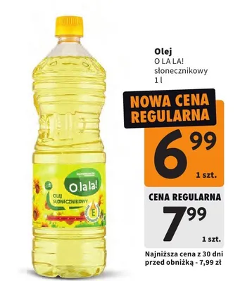 Olej słonecznikowy promocja w Intermarche