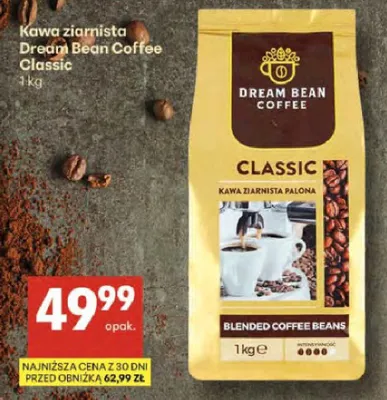 Kawa ziarnista Dream Bean Coffee Classic promocja w Delikatesy Centrum