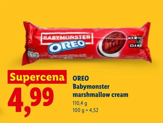 Babymonster marshmallow cream Oreo promocja w Lidl