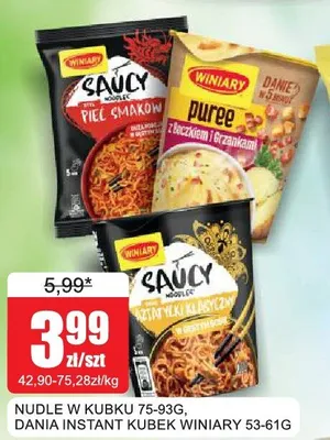 Nudle w kubku Saucy Noodles Pieczony Smak Winiary promocja w Bingo