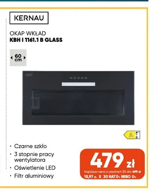 Okap wkład Kernau Kbh I 1161,1 B Glass promocja w Max Elektro