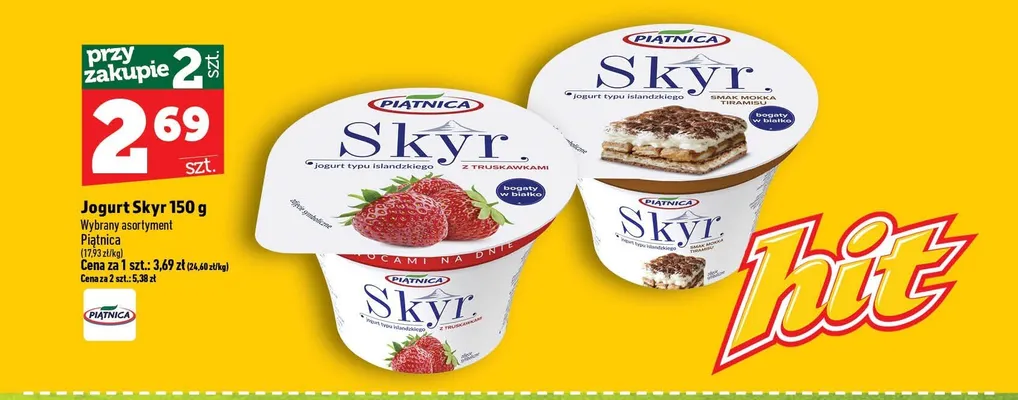 Jogurt Skyr o smaku mokka tiramisu Piątnica promocja w TOPAZ
