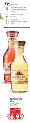 Wino białe półsłodkie Companione Sauvignon promocja w Kaufland