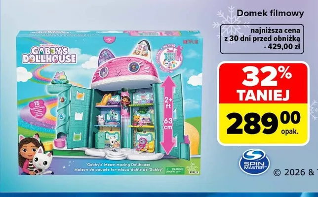 Domek filmowy Gabby's Dollhouse promocja w Carrefour