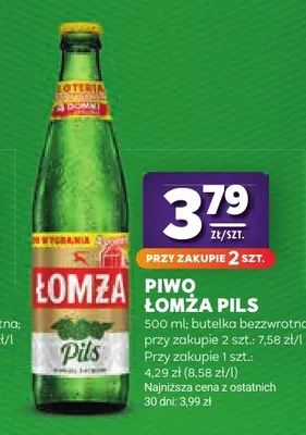Piwo Łomża Pils promocja w Stokrotka